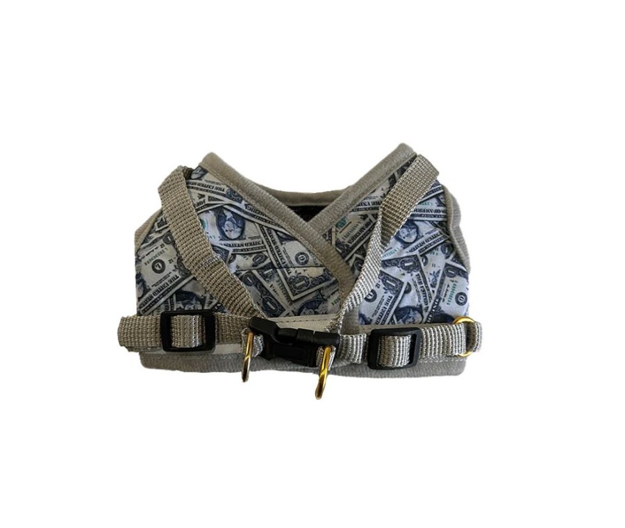 For Cats & Other Critters Travel Cat | The True Adventurer Harness & Leash - " Cash Cat" Style