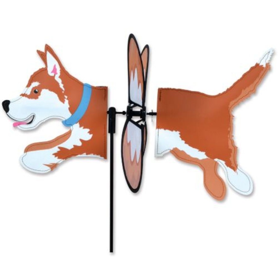 For The Home Windgarden by Premier Designs | Petite Spinner - Red Siberian Husky