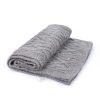 Stuff For Humans Alqo Wasi | Grey Alpaca Knit Blanket (23.5" X 27.5" )