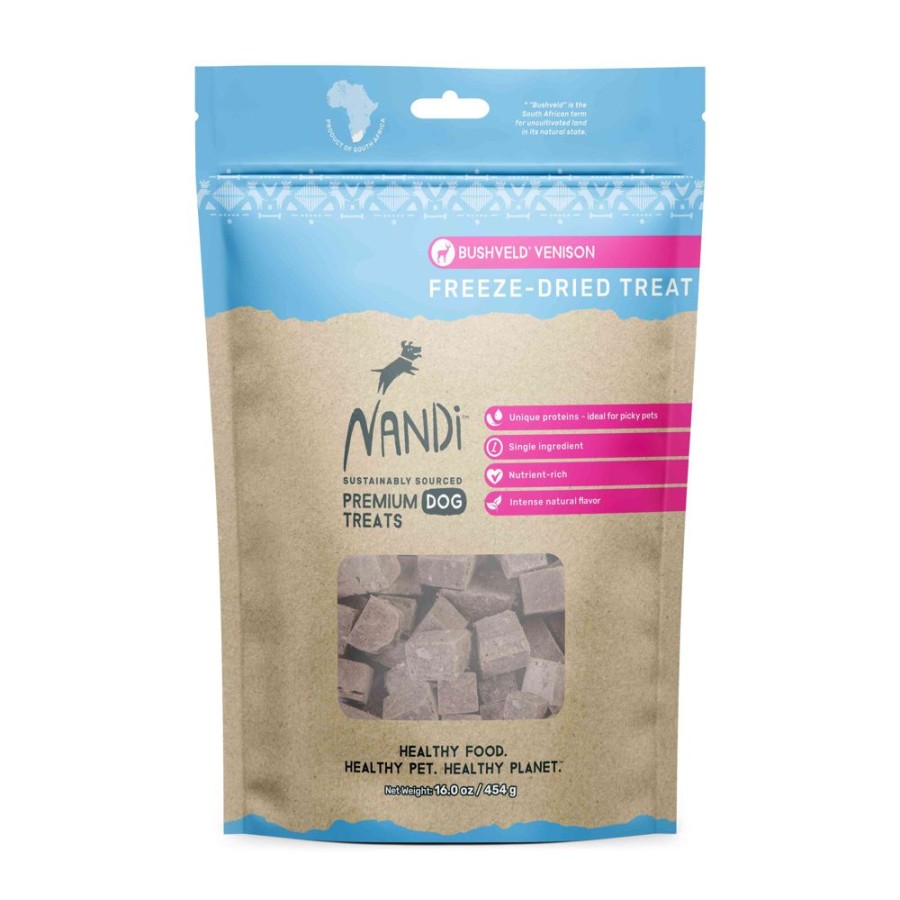 Treats Nandi Pet Treats | Nandi Bushveld Venison Freeze-Dried Meat (1Lb)