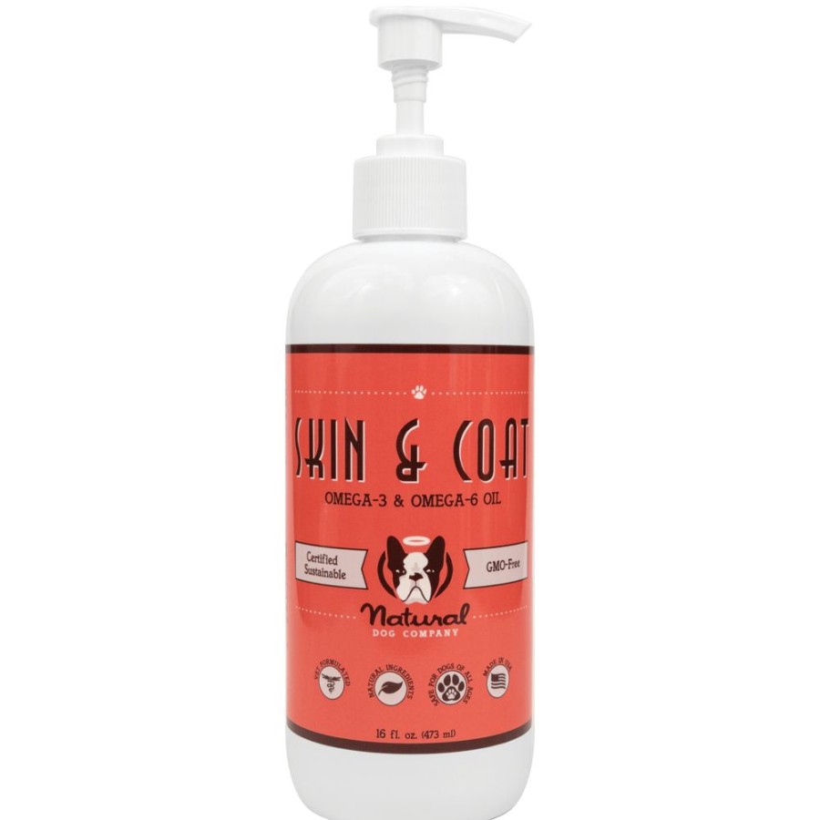 Pet Food Natural Dog Company | Skin & Coat Oil - 16 Oz. (Case Of 4)