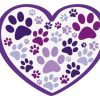 For The Home dog speak | Heart W/All Over Paws - 3" Sticker