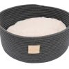 Beds, Crates, Etc. FuzzYard Life | Fuzzyard Life Rope Basket Bed - Slate Grey