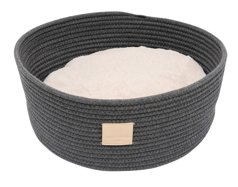 Beds, Crates, Etc. FuzzYard Life | Fuzzyard Life Rope Basket Bed - Slate Grey