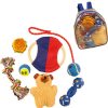 Special Occasion & Holiday Pet Life | Red & Blue Backpack Pet Toy Set