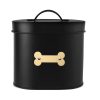 Bowls & Feeding Supplies Park Life Designs | Cheshire Oval Pet Treat Canister Black