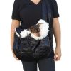 Totes & Carriers Dog Squad | Brit Quilted Carrier- Black Satin