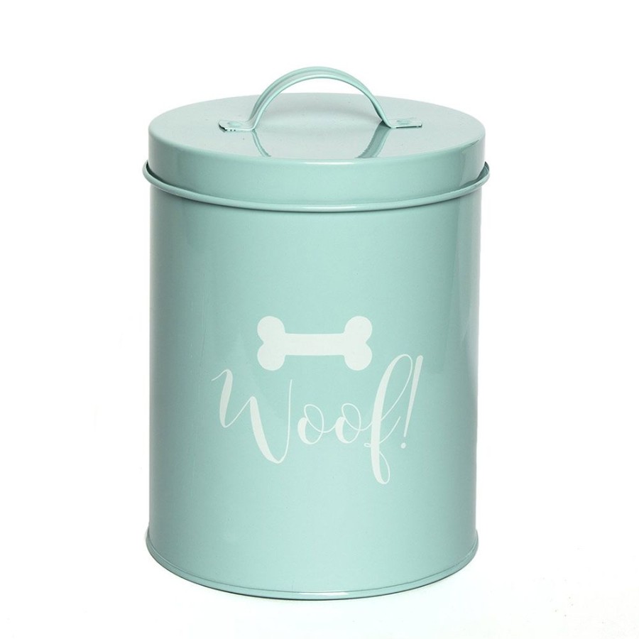 Bowls & Feeding Supplies Park Life Designs | Casper Powder Blue Treat Canister - " Woof"