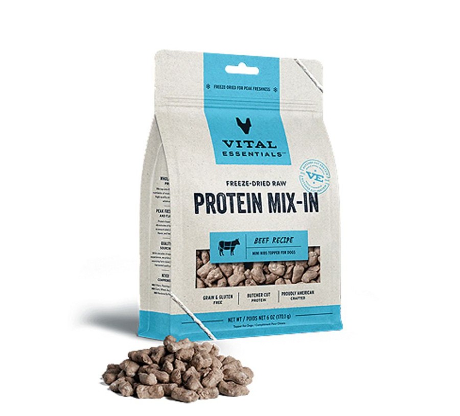 Pet Food Vital Essentials | Vital Essentials Dog Freeze Dried Topper Beef 6Oz.