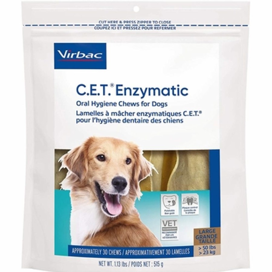 Grooming & Shampoos Virbac | Cet Enzymatic Chews For Large Dogs (30 Chews)