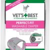 Pet Apparel (Continued) Veterinarian's Best | Perfect-Fit Washable Female Diaper (1 Diaper Per Pack)