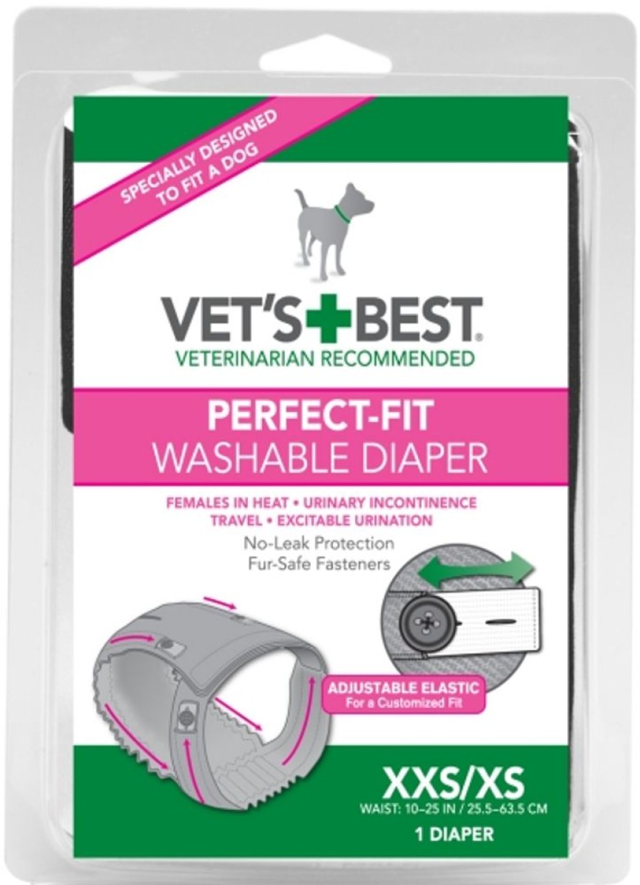 Pet Apparel (Continued) Veterinarian's Best | Perfect-Fit Washable Female Diaper (1 Diaper Per Pack)