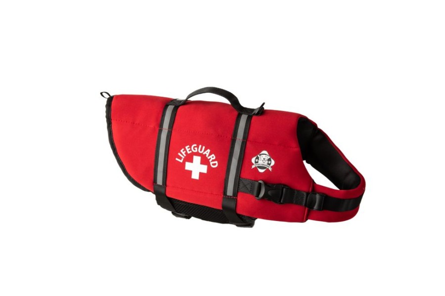 Health & Safety Paws Aboard | Paws Aboard Dog Life Jacket - Red Neoprene