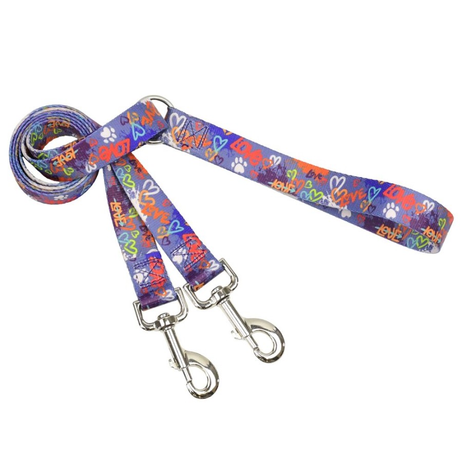 Training 2 Hounds Design | Love Graffiti Blue Earthstyle Freedom No-Pull Dog Harness