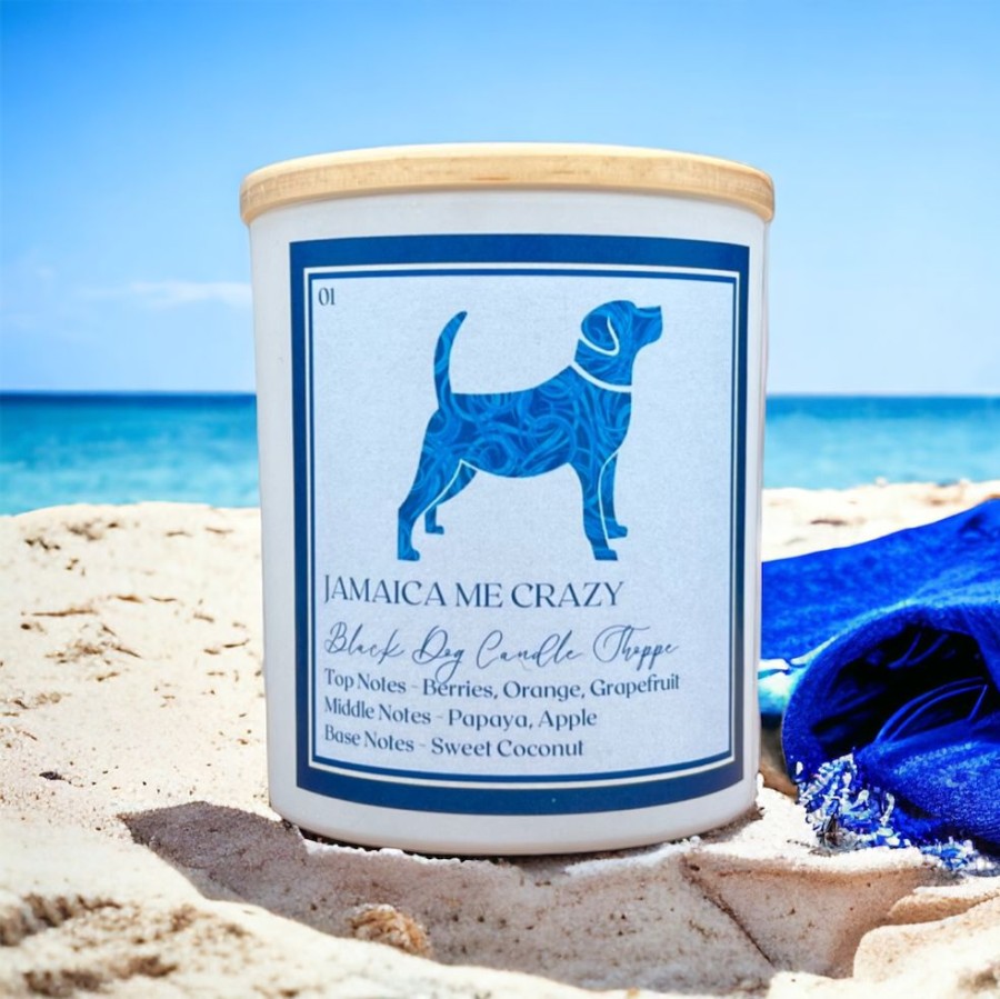 For The Home Black Dog Candle Shoppe | Blue Waters Silhouette Candle - Jamaica Me Crazy