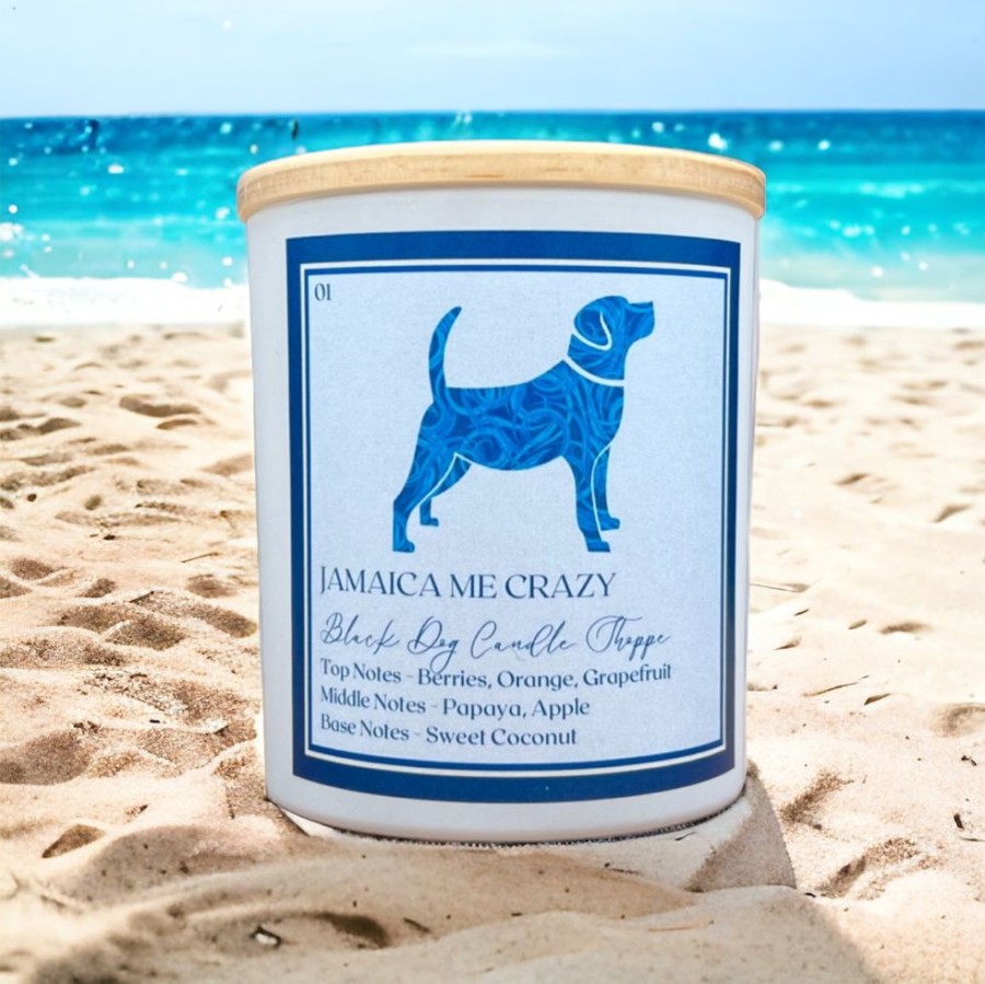 For The Home Black Dog Candle Shoppe | Blue Waters Silhouette Candle - Jamaica Me Crazy