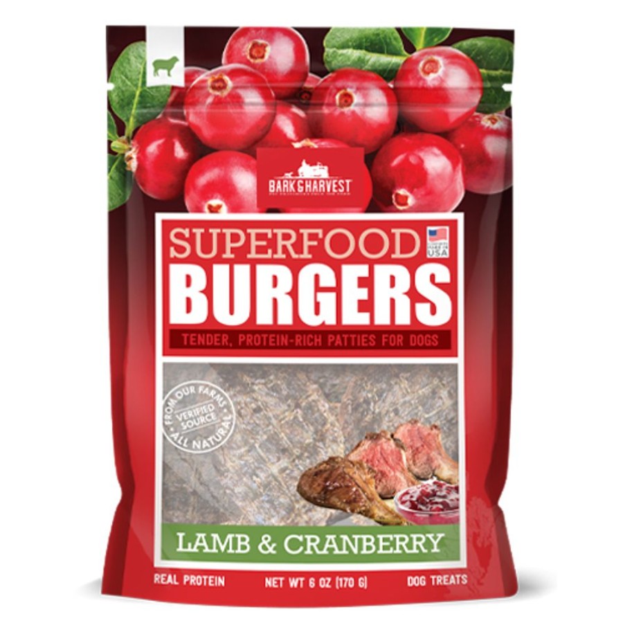 Treats Bark & Harvest | Superfood Burgers: Lamb & Cranberries, 6Oz.