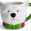 For The Home Punch Studio | White Terrier - Holiday Character Mug