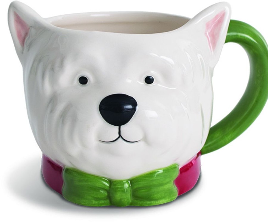 For The Home Punch Studio | White Terrier - Holiday Character Mug