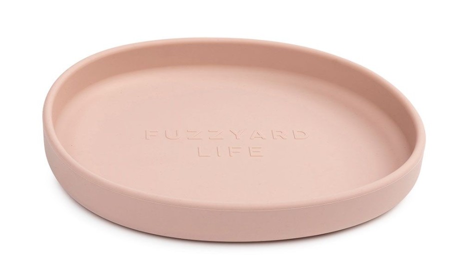 Bowls & Feeding Supplies FuzzYard Life | Fuzzyard Life Silicone Cat Dish - Soft Blush