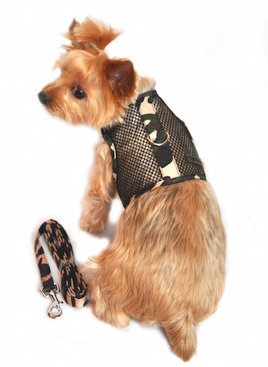 Harnesses Doggie Design, Inc. | Cool Mesh Dog Harness With Leash - Camouflage