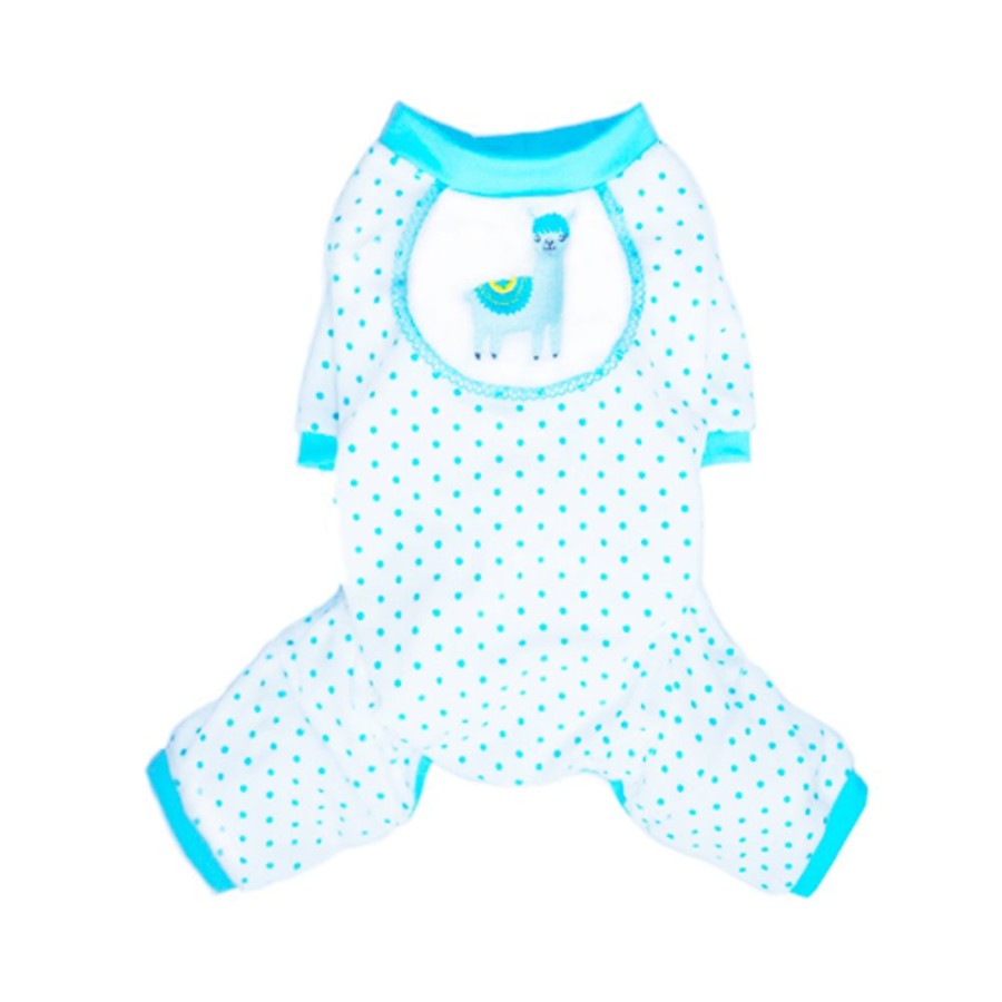 Pet Apparel (Continued) Pooch Outfitters | Llama Pajamas - Blue