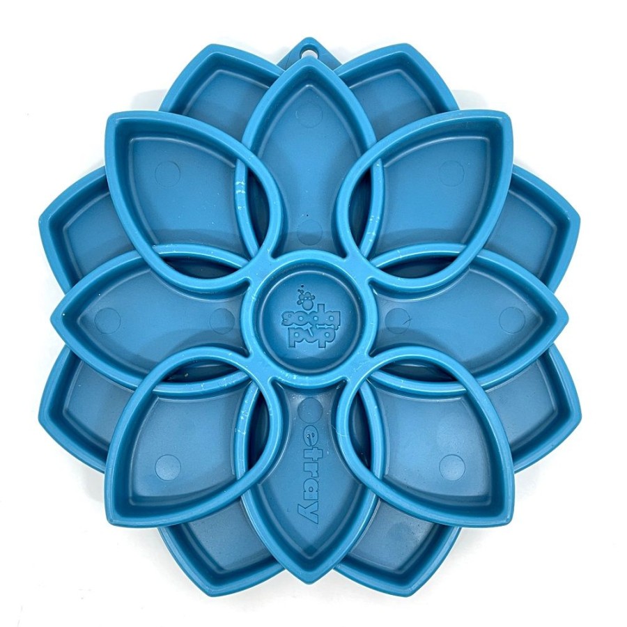 Bowls & Feeding Supplies SodaPup | Sodapup Mandala Etray Feeder Blue