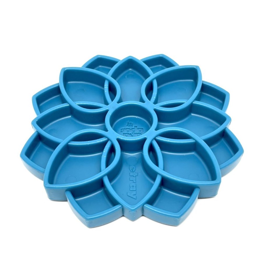 Bowls & Feeding Supplies SodaPup | Sodapup Mandala Etray Feeder Blue