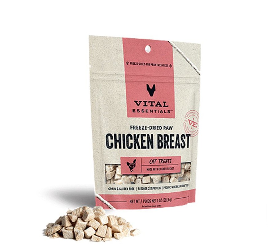 For Cats & Other Critters Vital Essentials | Vital Essentials Cat Freeze-Dried Treat Chicken Breast 1Oz.