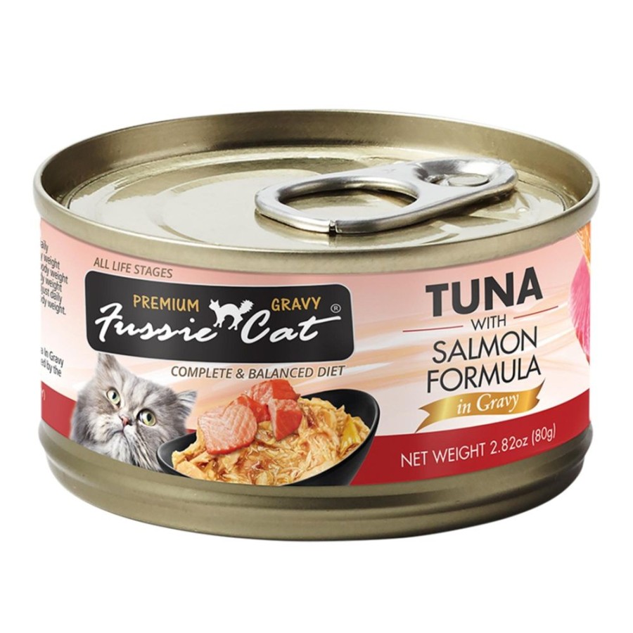 For Cats & Other Critters Fussie Cat | Fussie Cat Premium Tuna With Salmon Formula In Gravy 2.82Oz.