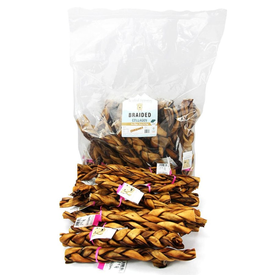 Treats Tuesday's Natural Dog Company | 12" Braided Collagen Sticks (Bulk)