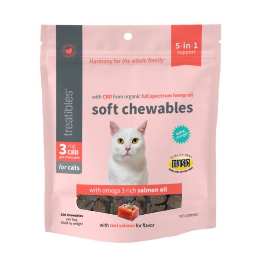 Treats Treatibles | Soft Chewables Extra Strength With Salmon Oil 3 Mg Cbd For Cats