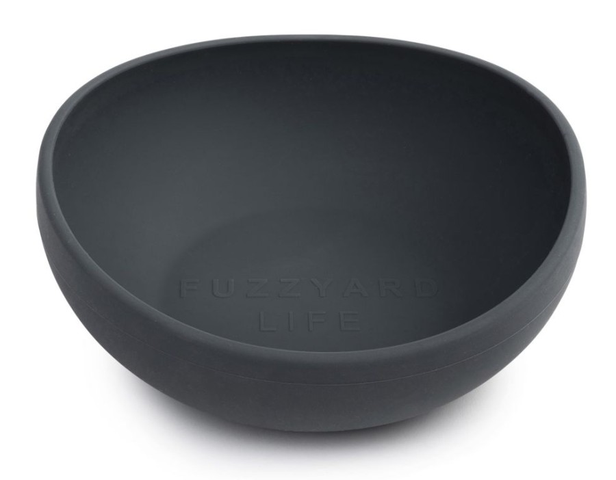 Bowls & Feeding Supplies FuzzYard Life | Silicone Bowl - Slate Grey L