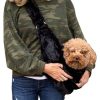 Totes & Carriers Dog Squad | Adjustable Furbaby Sling Bag, Black Bella