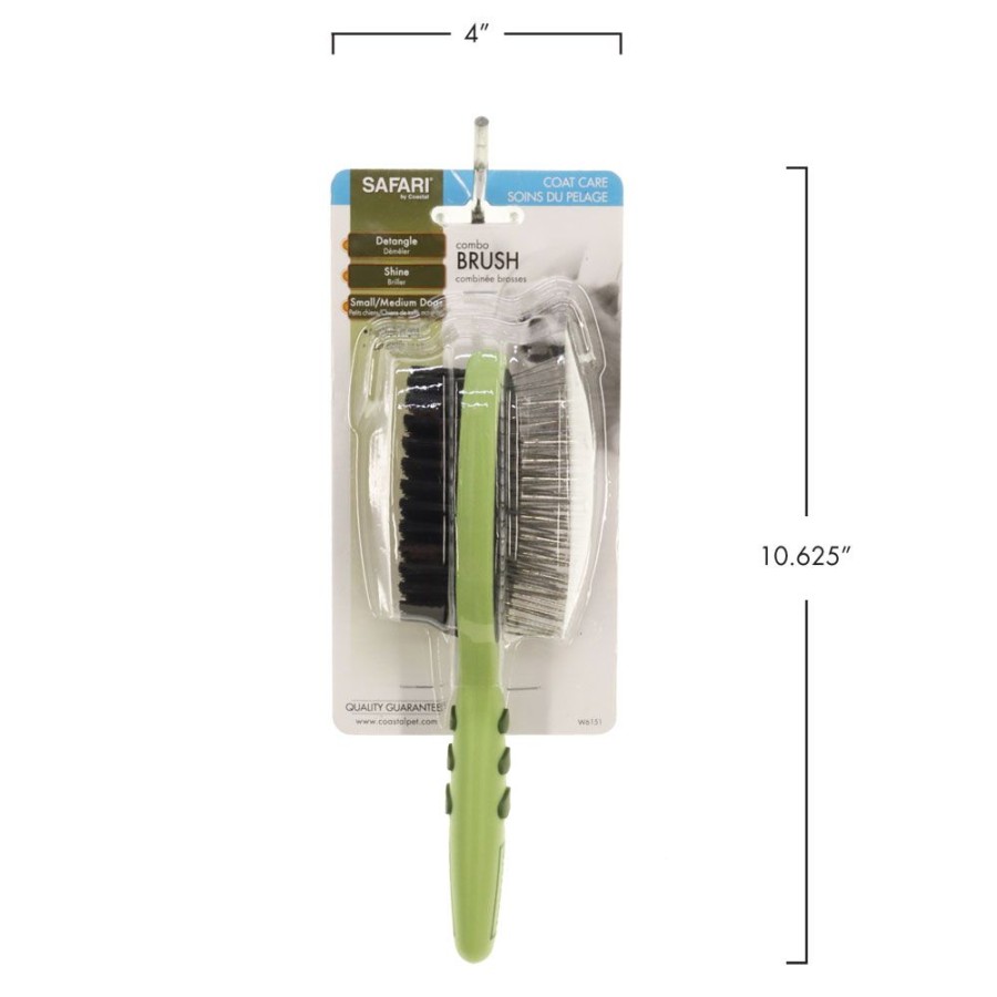 Grooming & Shampoos Safari® | Safari® Pin And Bristle Combo Dog Brush