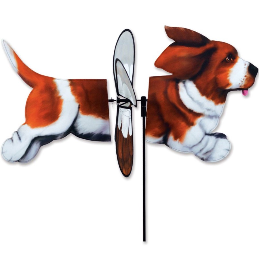 For The Home Windgarden by Premier Designs | Deluxe Petite Spinner - Basset Hound