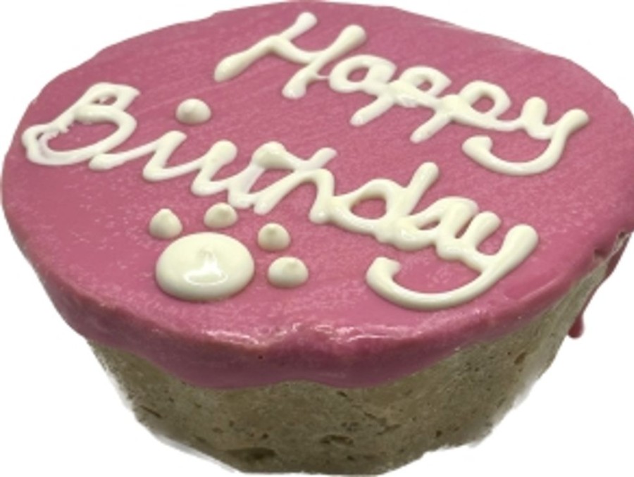 Special Occasion & Holiday Preppy Puppy Bakery | Pink 4" Birthday Cakes - Rolled Oats And Peanut Butter