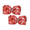 Collars, Leads & Accessories Max's Closet, LLC | Hearts Hair Bows - 2 Per Card