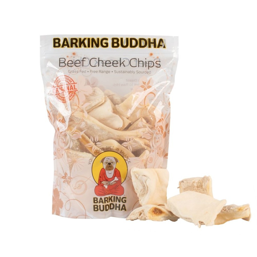 Treats Barking Buddha | Beef Cheek Original Chips 1 Lb. Value Bag (6/Case)