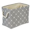 For The Home Bone Dry Pet | Polyester Pet Bin Trellis Paw Gray Rectangle