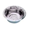 Bowls & Feeding Supplies QT Dog | Embossed Rim Standard Stainless Steel Feeding Bowls