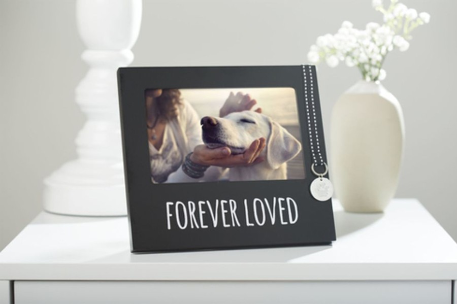 For The Home Pearhead™ | Forever Loved Pet Memorial Collar Tag Frame, Black