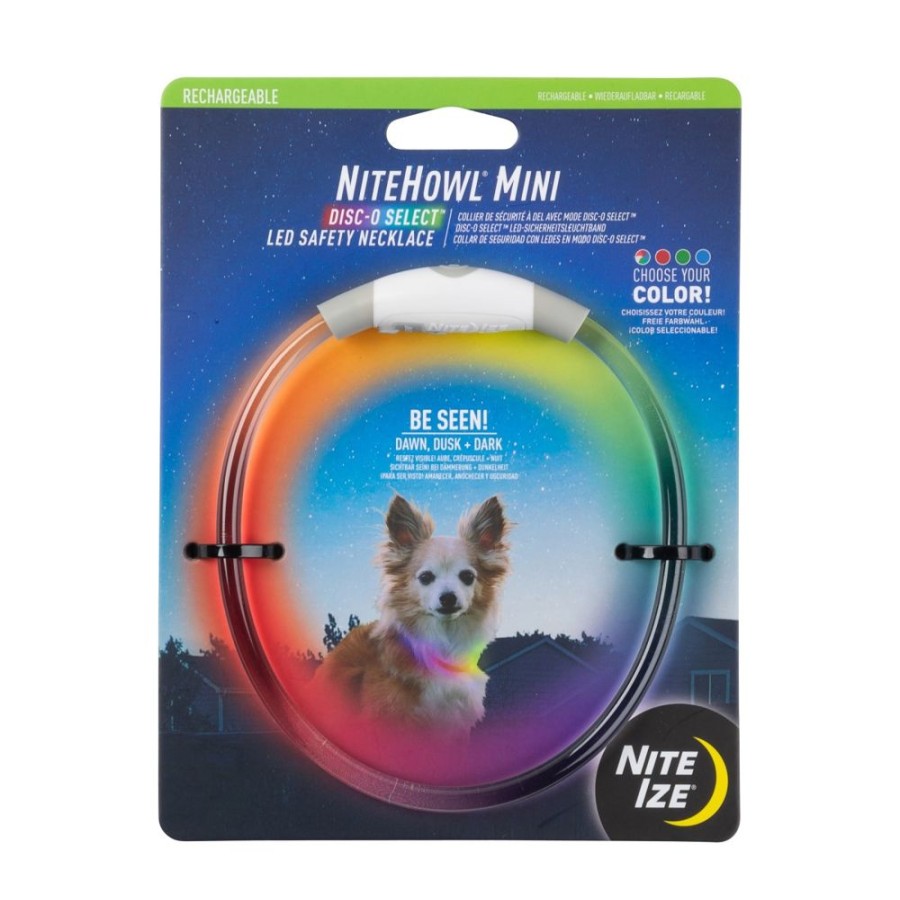 Collars, Leads & Accessories Nite-Ize® | Nitehowl Mini Rechargeable Led Safety Necklace - Disc-O Select