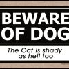 For The Home High Cotton, Inc. | Beware Dog Cat Shady Mat