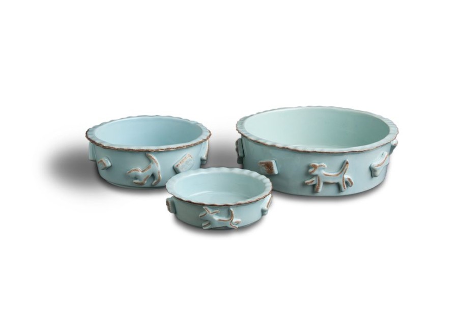 Bowls & Feeding Supplies Carmel Ceramica | Dog Food & Water Bowls - Baby Blue