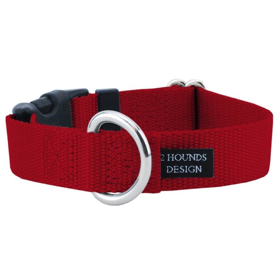 Collars, Leads & Accessories 2 Hounds Design | 1" Wide Solid Colored Side Release Collars