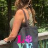 Stuff For Humans Passionately Pets | Love Canvas Tote Bag