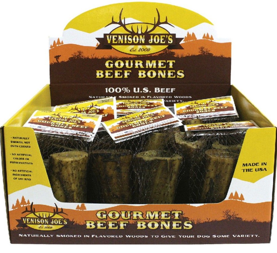 Treats Venison Joe's | Hickory Smoked Medium Beef Bone Singles 30/Cs