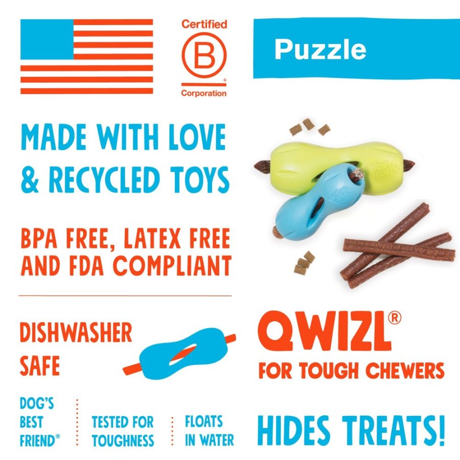 Toys & Playthings West Paw | Qwizl - Puzzle & Treat Toy