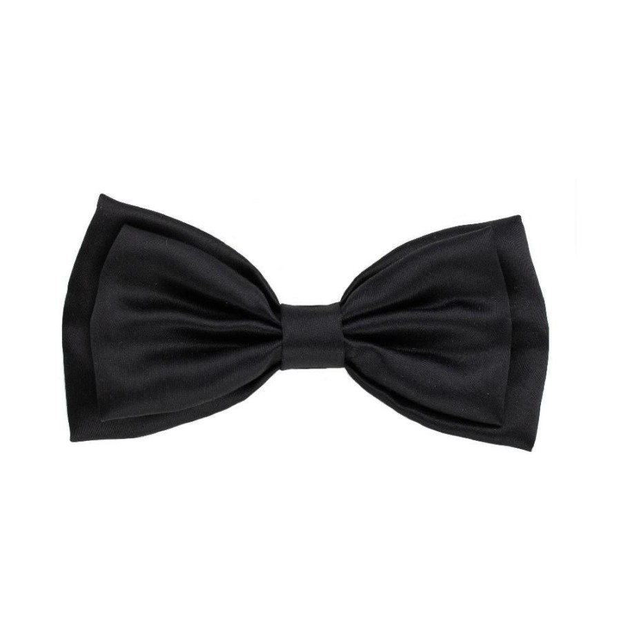 Special Occasion & Holiday Huxley & Kent® | Black Satin Bow Tie